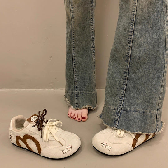 Damen Sportliche Sneakers mit kreativen Akzenten und weichem Obermaterial EB