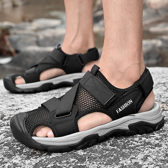 Damen Atmungsaktive Sport-Sandalen mit rutschfester Sohle und verstellbaren Riemen EB