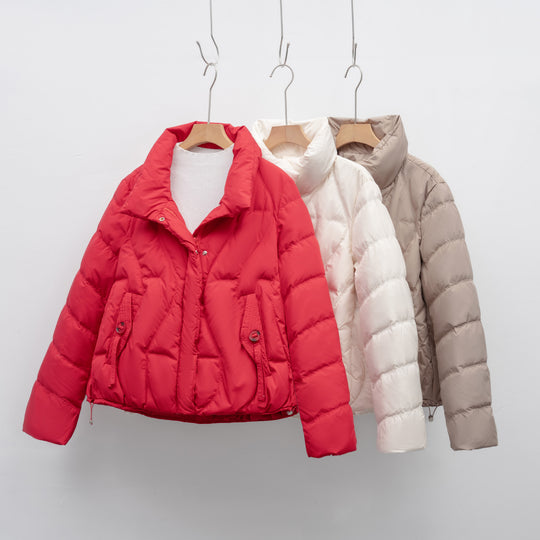 Damen gesteppte Winterjacke mit hochschließendem Kragen EB