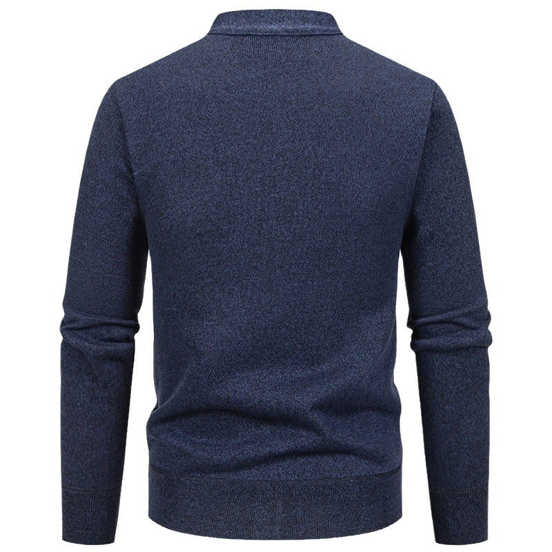 Herren klassische Strickjacke mit strukturiertem Design und praktischen Taschen EB