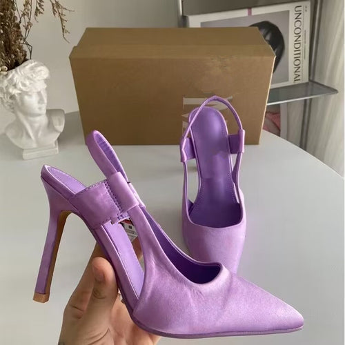Damen Elegante Slingback-Pumps mit modischem Schnitt und hohem Absatz EB