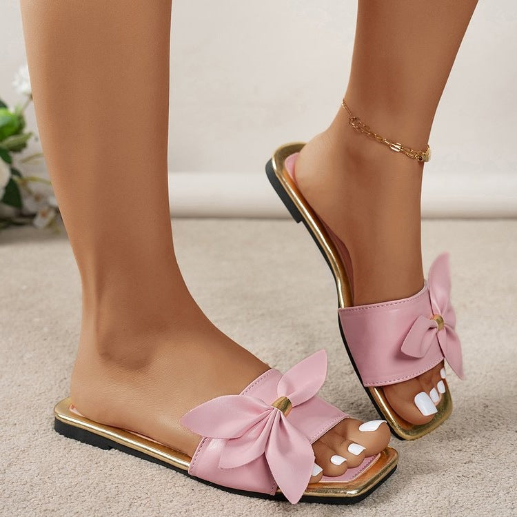 Damen Badesandalen mit eleganter Schleifenapplikation EB