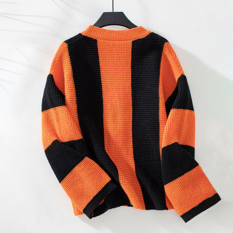EB | Gestreifter Strick Strickjacke