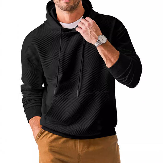 Herren Kapuzenpullover mit strukturiertem Design und praktischer Kängurutasche EB