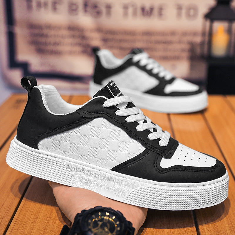 Damen Sneakers mit modernem Karomuster und rutschfester Sohle EB