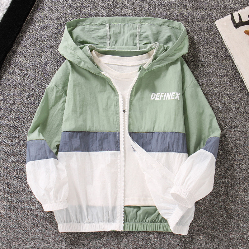 Unisex nan leichte winddichte Kapuzenjacke mit Reißverschluss und elastischen Bündchen  EB