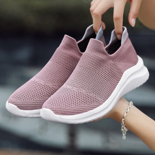 Damen Atmungsaktive Slip-On Sneakers mit stoßdämpfender Sohle EB