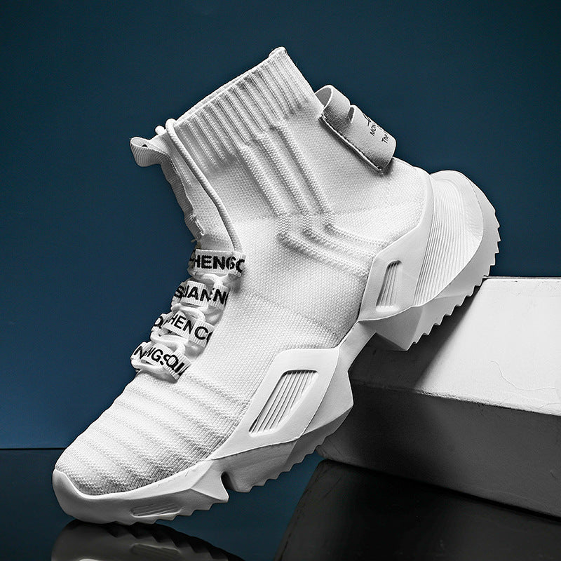 Damen High-Top Sneakers mit elastischem Strick und stylishem Design EB