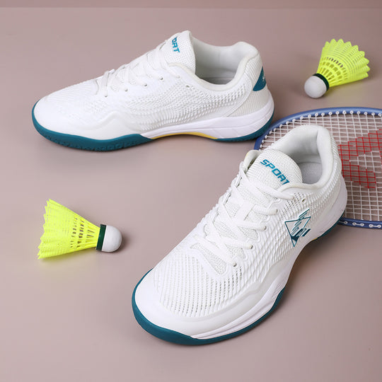 Damen Sportliche Badmintonschuhe mit rutschfester Sohle und atmungsaktiven Mesh-Einsätzen EB