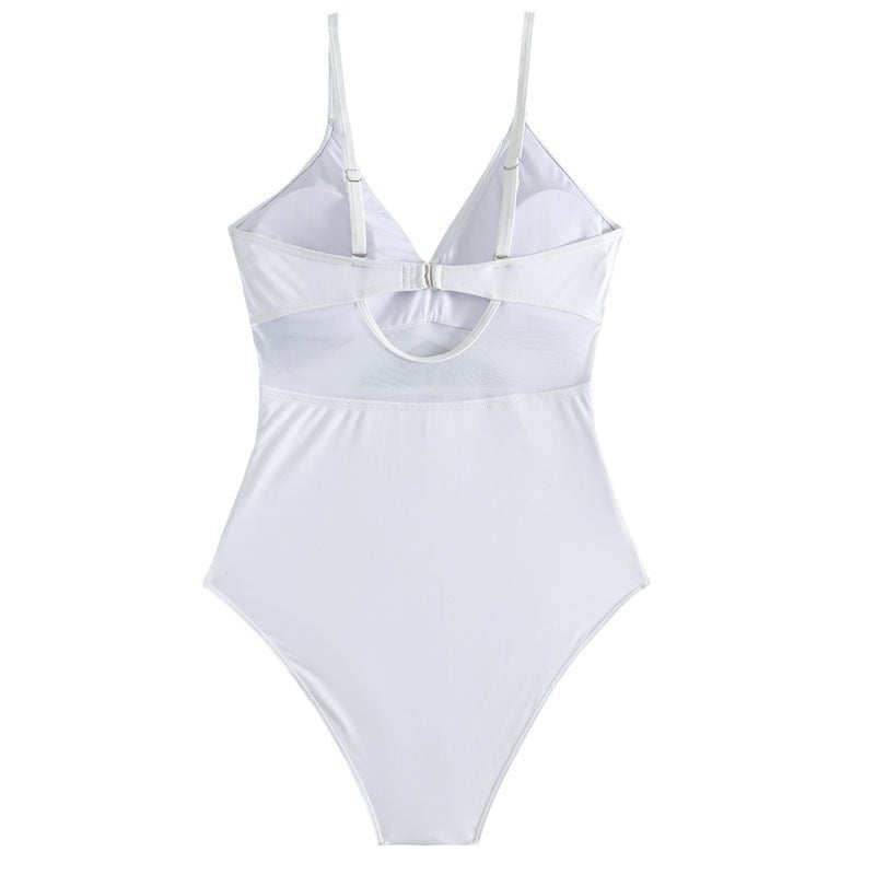 Damen Einteiliger Badeanzug mit innovativem Cross-Design EB