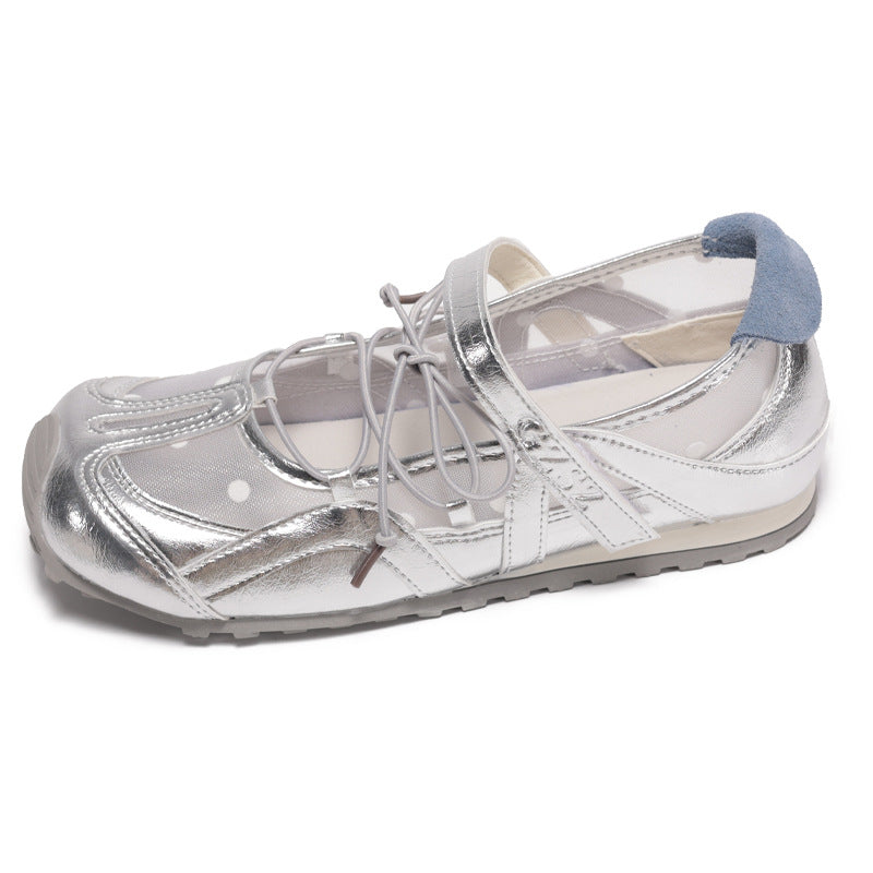 Damen elegante Ballerinas mit Punkten EB