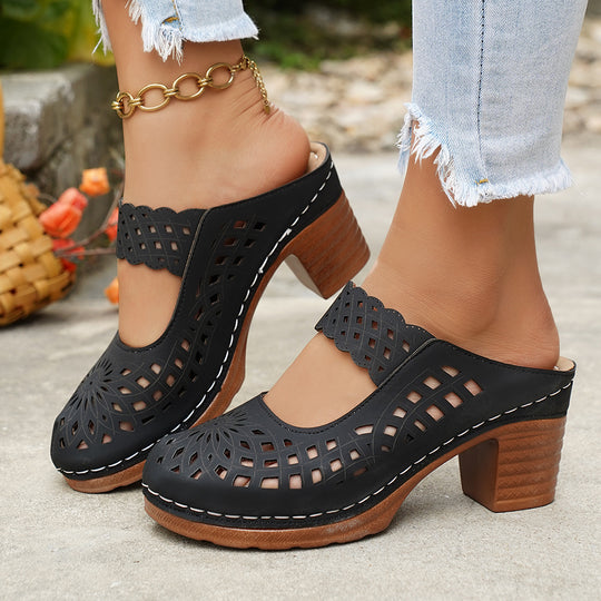 Damen Elegante und luftige Pantoletten EB