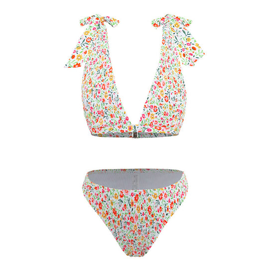 Damen Blumenmuster Bikini EB