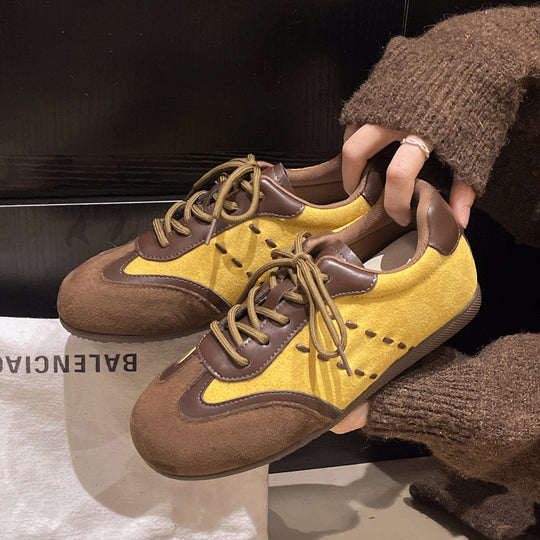 Damen modische Sneaker mit hochwertigem Wildleder-Obermaterial und innovativem Design EB