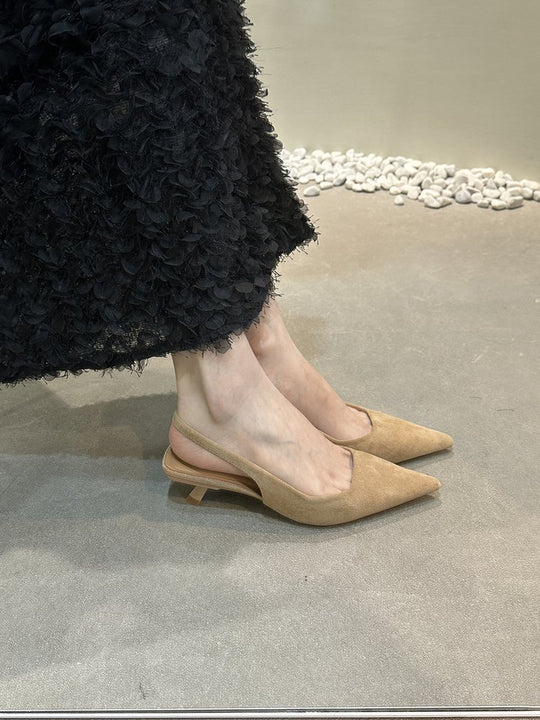 Damen elegante Sling-Pumps mit modischem Design und bequemem Blockabsatz EB