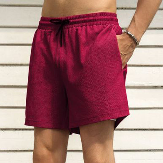 Herren nan zweilagige Schwimmshorts mit innerer Kompressionshose und seitlicher Smartphone-Tasche EB