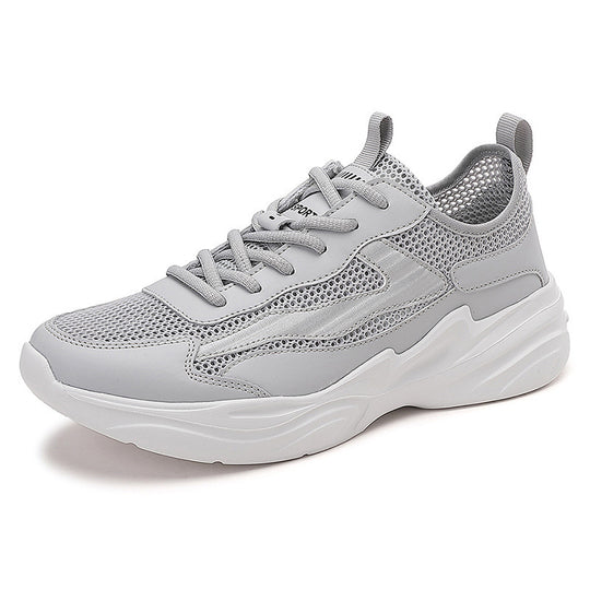Herren nan skulpturaler Freizeit-Sneaker mit geformter Dämpfungssohle und atmungsaktiver Netzgewebe-Lederkombination EB