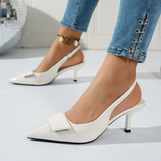 Damen Elegante Slingback-Pumps mit modischem Schleifen-Detail EB
