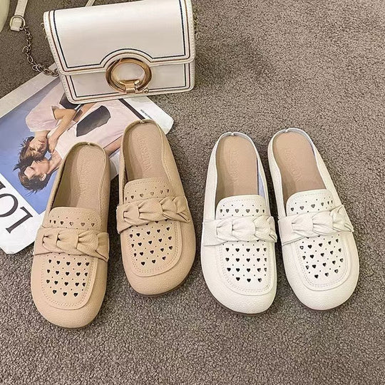 Damen Modische Clogs mit bequemem Knopfdetail EB