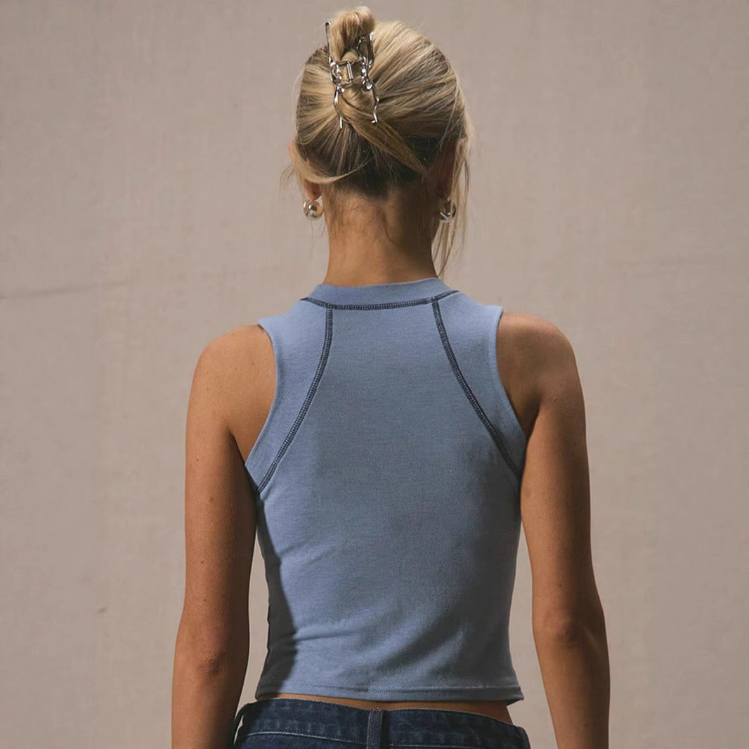Damen Sportliches Crop-Top EB