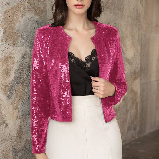Damen Paillettenjacke Im Modernen Schnitt EB