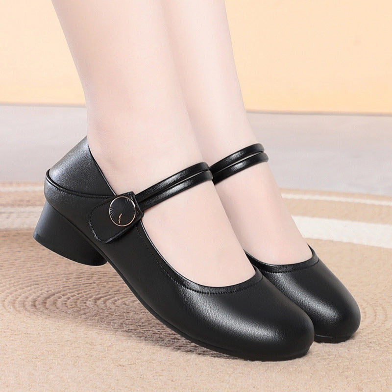 Damen Komfortable Ballerinas mit verstellbarem Riemen EB
