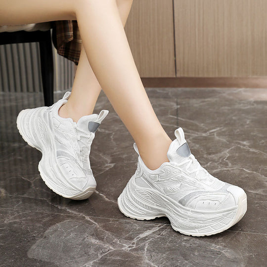 Damen Sportliche Chunky Sneakers mit überlegener Dämpfung und rutschfester Sohle EB