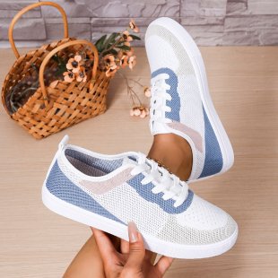 Damen atmungsaktive Sneakers mit elastischer Netzstruktur EB