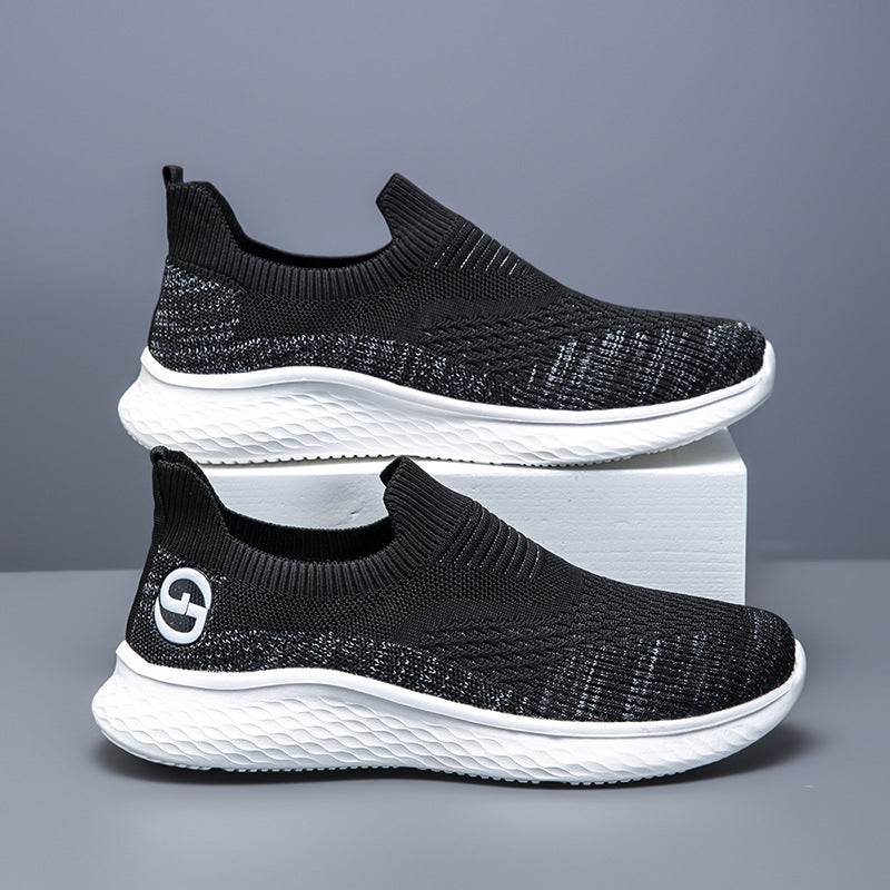 Damen Sportliche Slip-On Sneakers mit atmungsaktivem Obermaterial und rutschfester Sohle EB