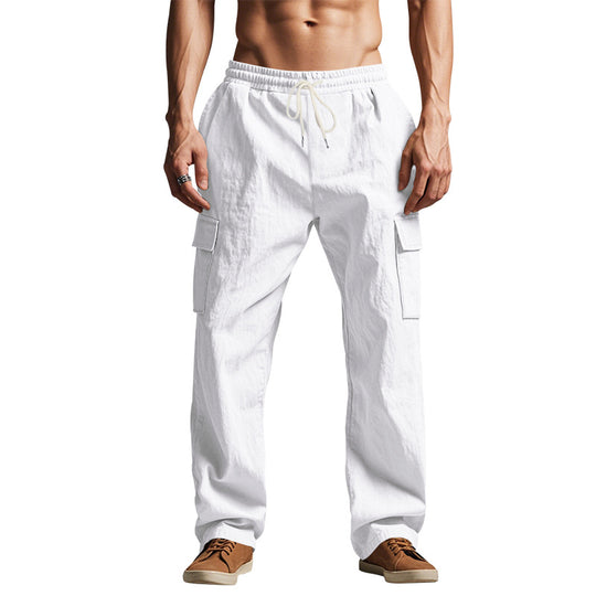 Herren lockere Cargohose mit elastischem Bund und praktischen Seitentaschen EB