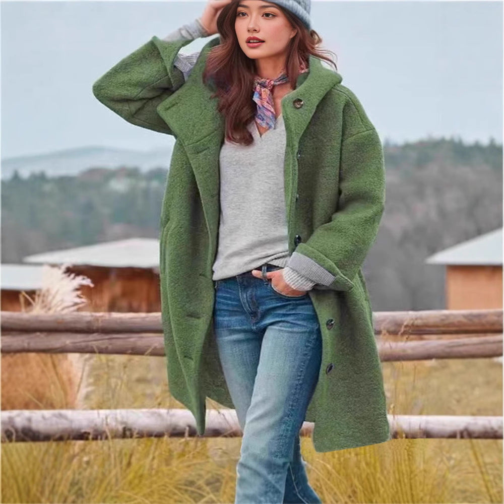 Damen Oversized Wollmantel EB