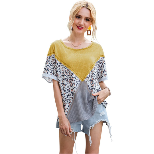 Damen Modisches Oversized-Oberteil mit einzigartigem Tiermuster und lässigem Schnitt EB