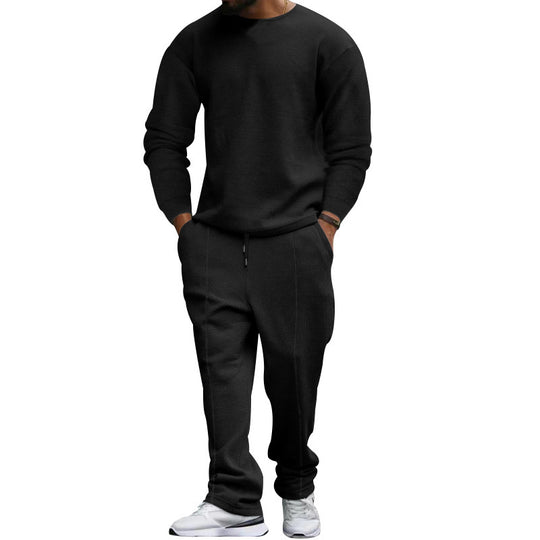 Herren Bequemer Freizeitpullover mit passender Chinohose EB