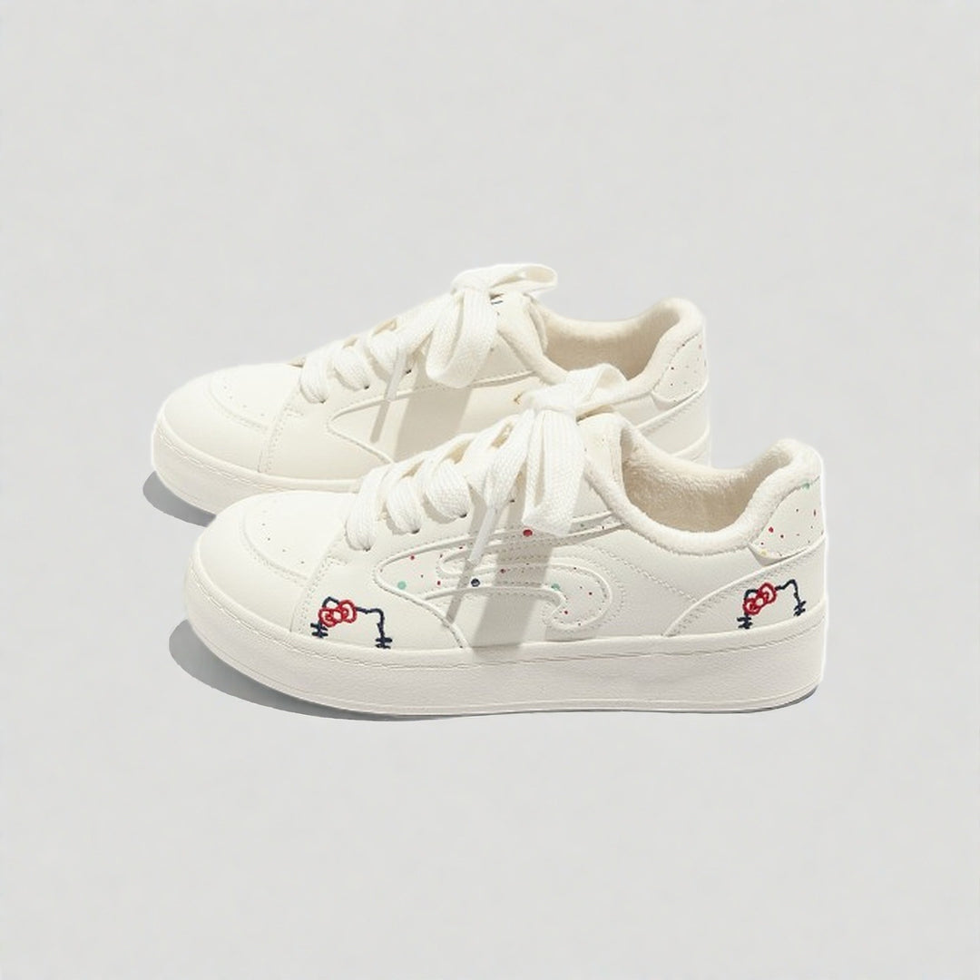 Damen bequeme und stilvolle Sneaker mit Fleece-Innenfutter EB