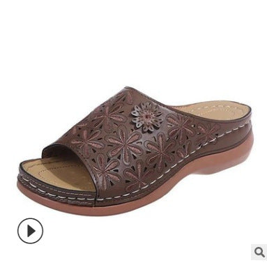 Damen Clogs mit blumenverziertem Design EB