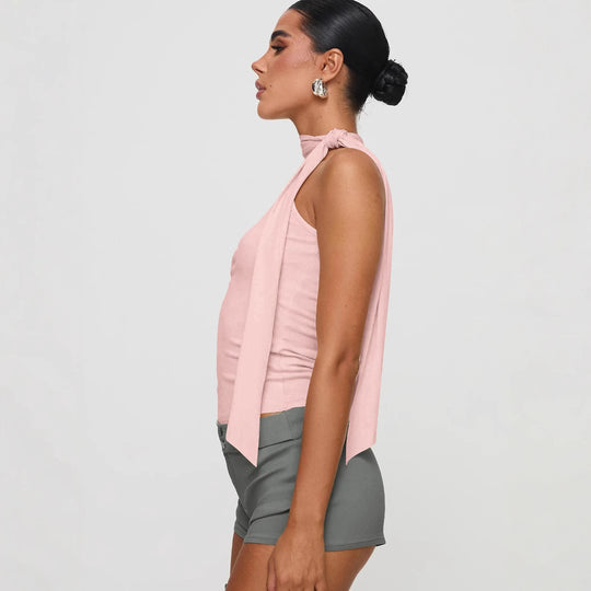 Damen elegantes Top mit femininer Schleifenoptik EB