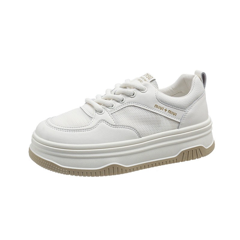 Damen Sportliche Sneakers mit hohem Plateau und atmungsaktiver Oberfläche EB