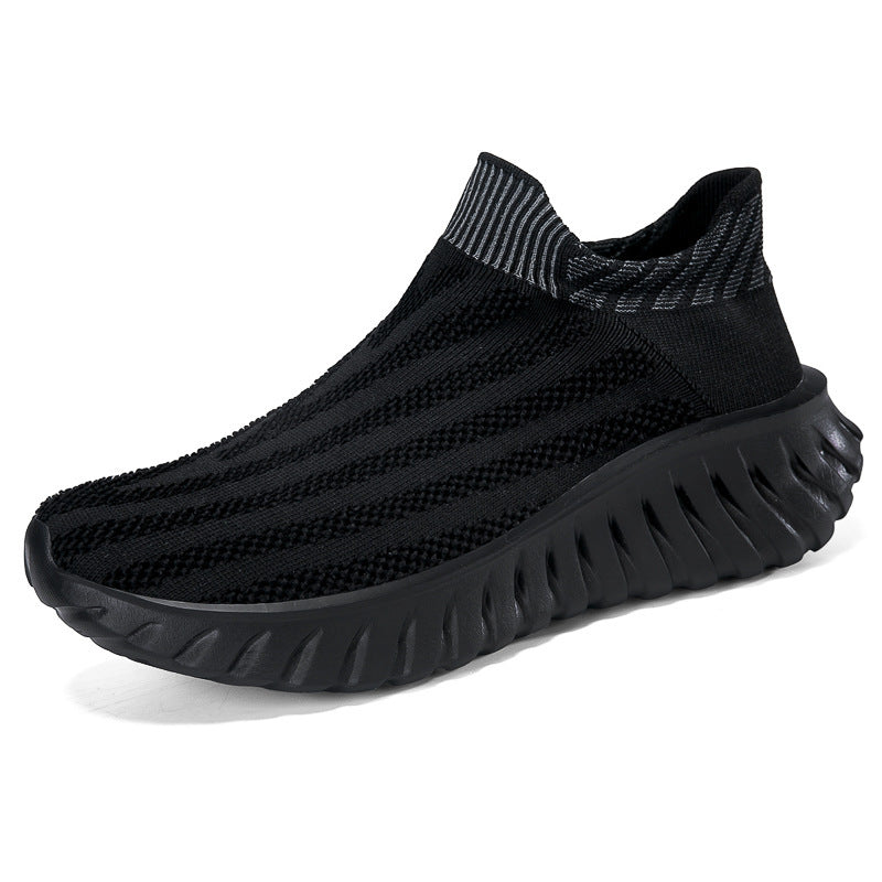 Damen Atmungsaktive Slip-On Sneakers mit elastischem Schaft und dämpfender Sohle EB