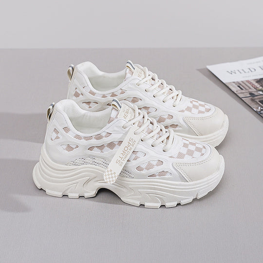 Damen Futuristische Lauf-Sneaker mit atmungsaktivem Mesh und gepolsterter Sohle EB