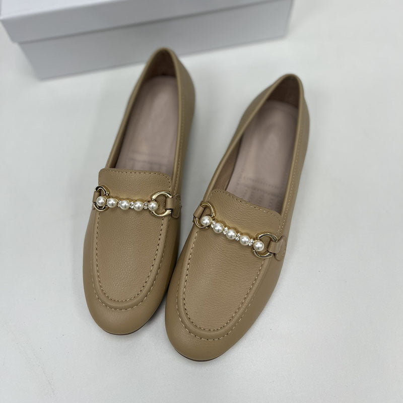Damen Mokassins mit elegantem Perlen-Akzent EB