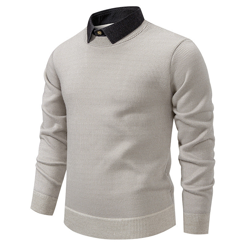 Herren modischer Pullover mit modernem Kragen und hochwertigem Material EB