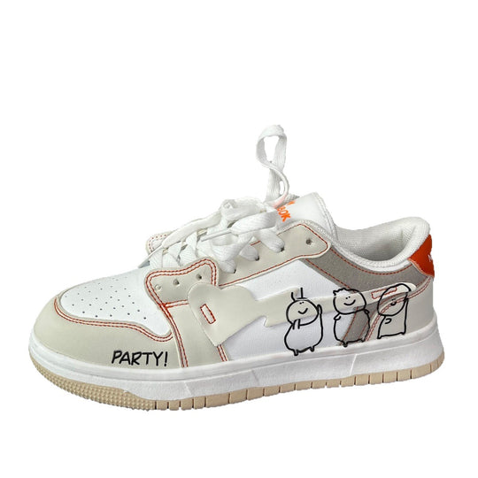 Damen Sneakers mit einzigartigen Herzapplikationen und kreativem Graf desig EB