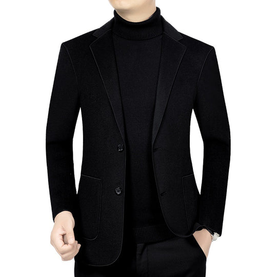 Herren Elegantes Slim-Fit Sakko aus Wolloptik mit aufgesetzten Außentaschen EB