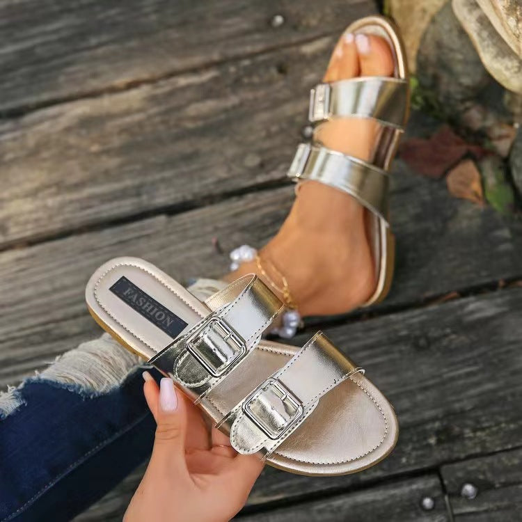 Damen Komfortable Sandalen mit verstellbaren Schnallen EB