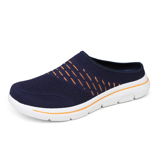 Damen nan atmungsaktive Strick-Slipper Clog mit orthopädischem Memory-Schaum-Fußbett EB