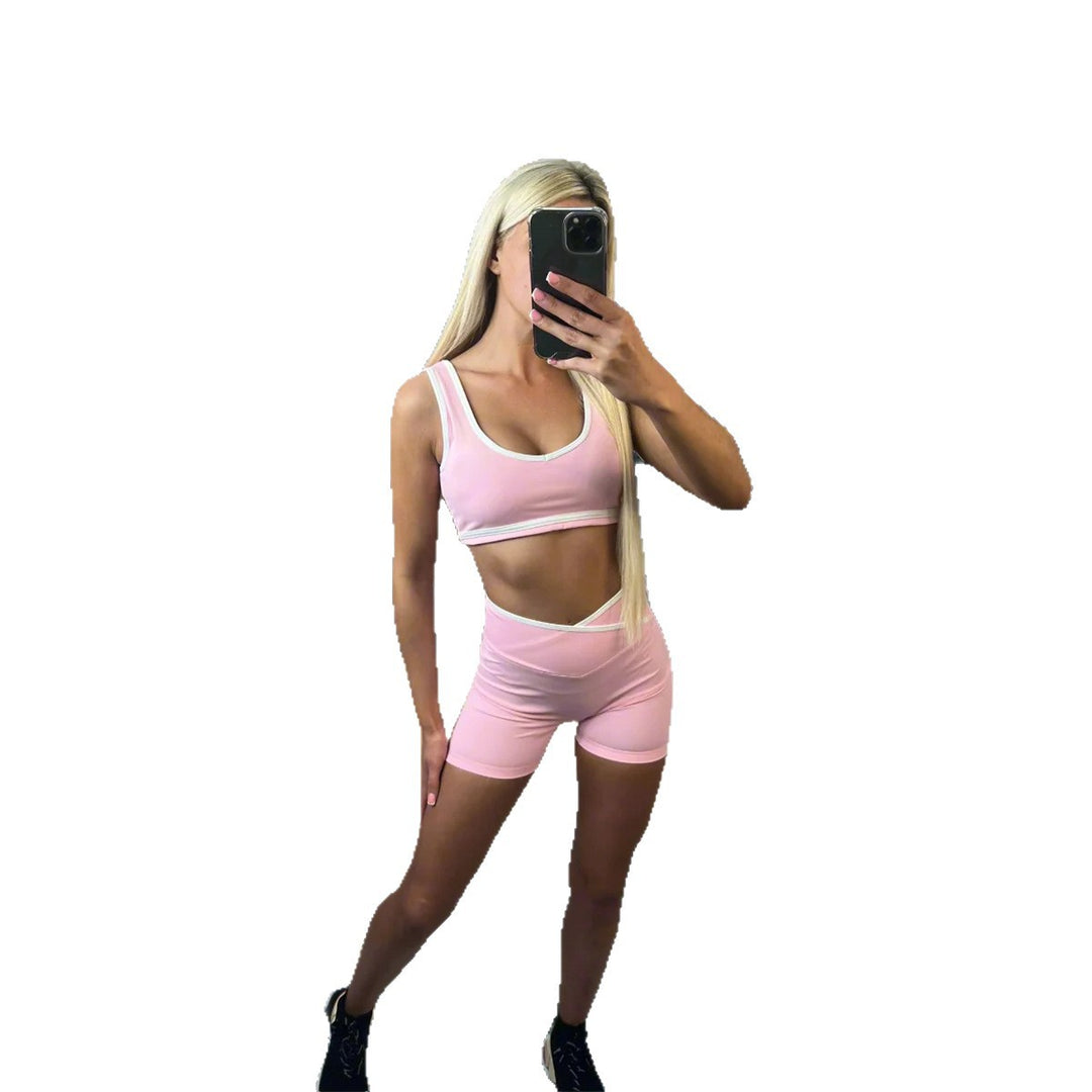 Damen Sportliches Oberteil und Shorts Set EB