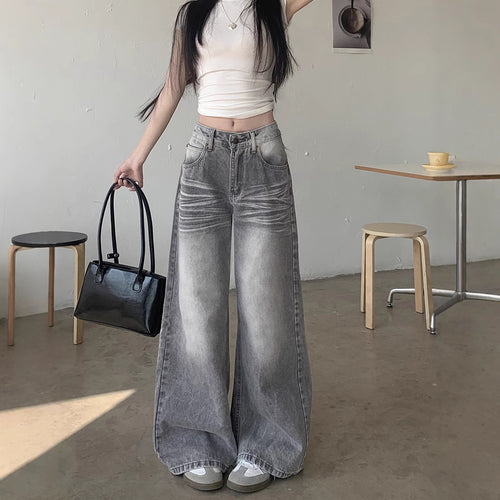 Damen Palazzo-Jeans im angesagten vintage Look mit weitem Bein EB