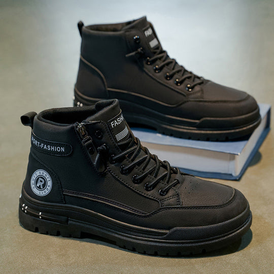 Damen High-Top Sneakers mit praktischem Reißverschluss und rutschfester Sohle EB