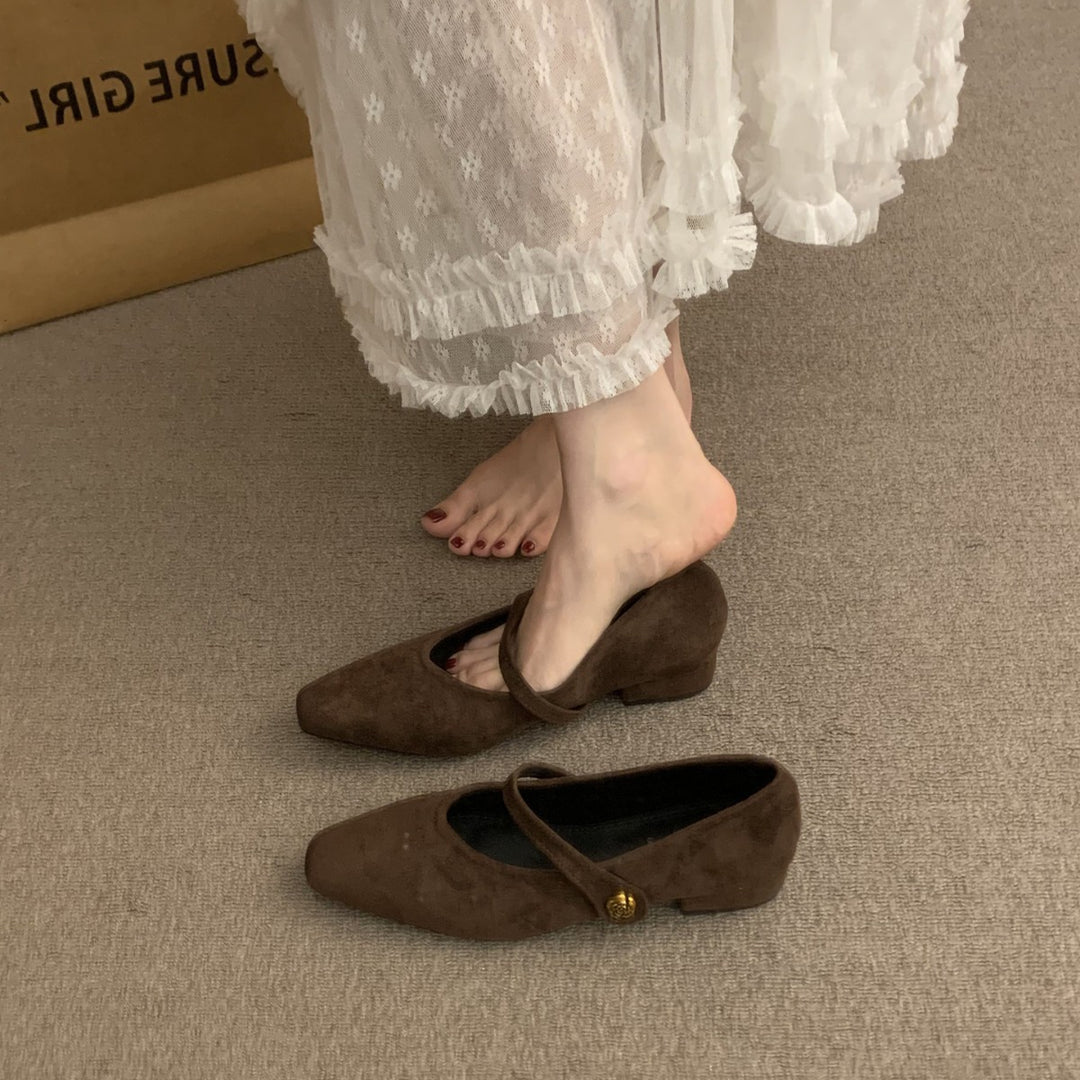 Damen elegante Slipper mit modischem Riemchen und hochwertiger Obermaterialstruktur EB