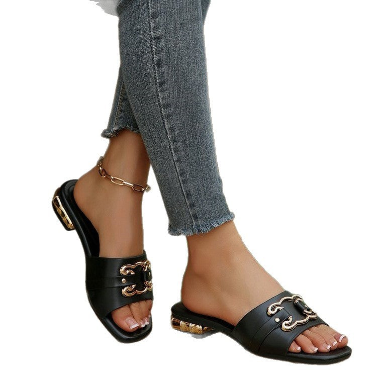 Damen modische Riemchensandalen mit luxuriöser Schmuckverzierung EB